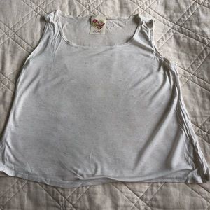 Off white cropped tank top